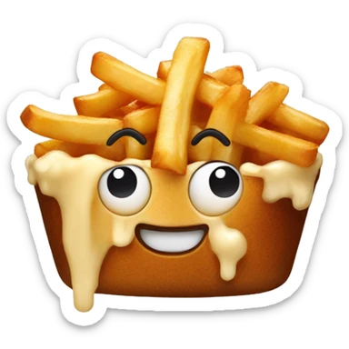 Poutine qui fait des pompes  sticker