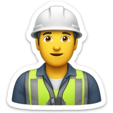 a man work with safety sticker