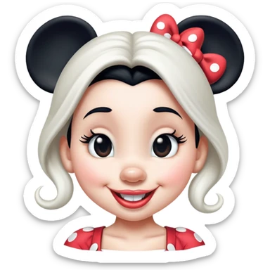 Minnie Mouse winking sticker