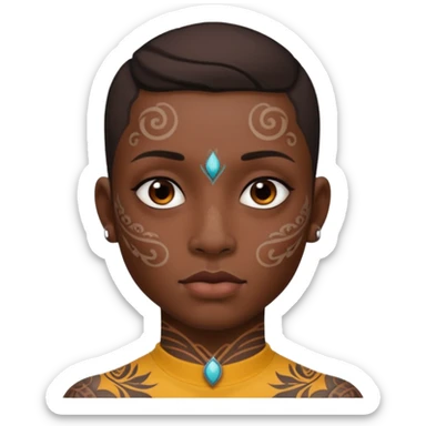 Con pasa montañas y tatuajes en la cara sticker