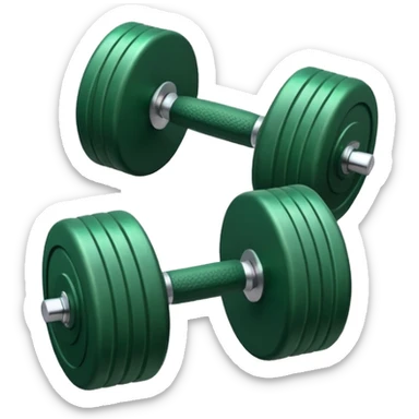 one green dumbbell sticker