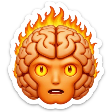 brain on fire sticker