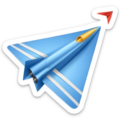 Paper airplane with trail  sticker