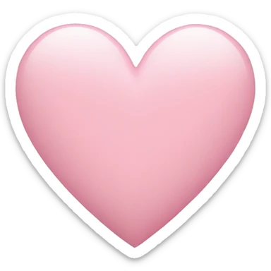 light pink heart sticker