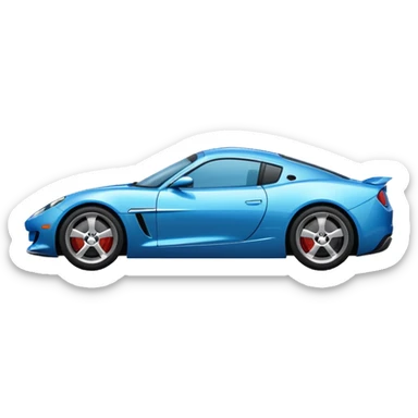 Blue sports car  sticker