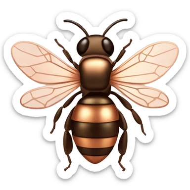 Rose gold honeybee sticker