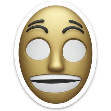 sad and happy mask sticker