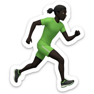 corriendo muñeco negro ampelmanchen pero sin  el verde y sin rostro solo negro sticker