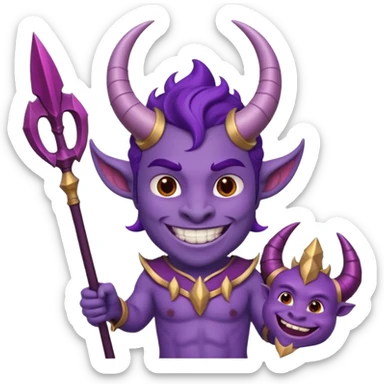 Diablito morado sticker