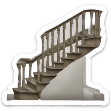 Escher stairs emoji transparent png sticker