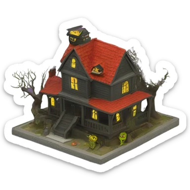 2006 Matchbox haunted house hero city playset  sticker