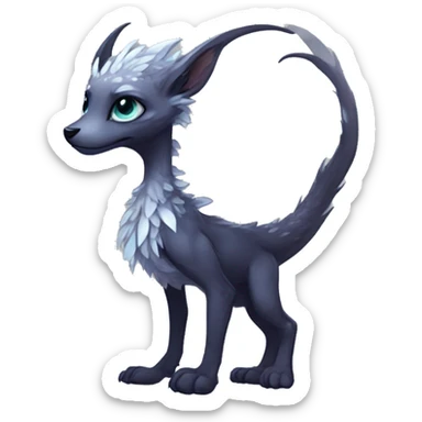  Cute Edgy Realistic Rare Fantasy eldritch ethereal Slim Vernid-Trico-Melprin-species by LiLaiRa, by Falvie, full body sticker