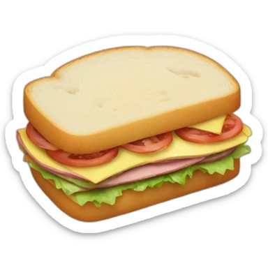 realistic sandwich sticker