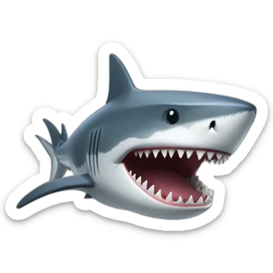 Shark jaws sticker