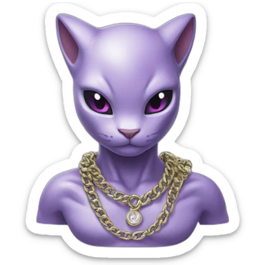 mewtwo wearing Gucci chain sticker