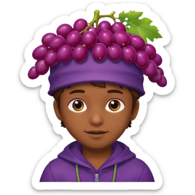Kids in Fruit Clothes 
A boy in a grape Hat




































 sticker