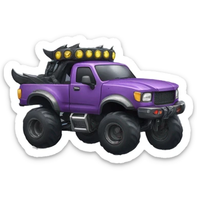 Batgirls monster hunter truck  sticker