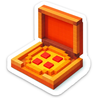 pizza in a delivery box sticker