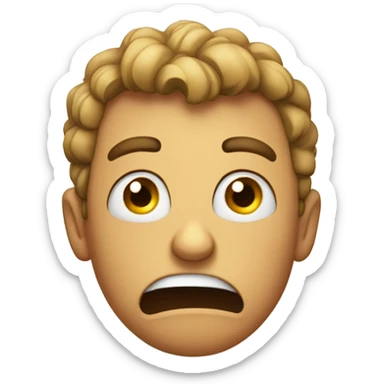 A weirded out disgusted face sticker