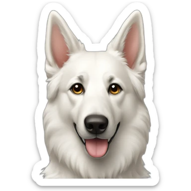 White shepherd bark sticker