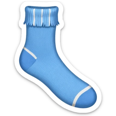 simple flat icon of a frayed sock with a hole at the big toe sticker