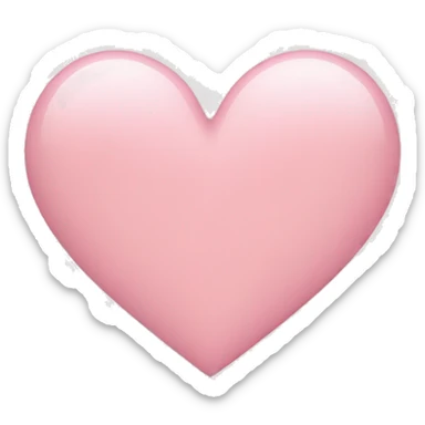 light pink heart sticker