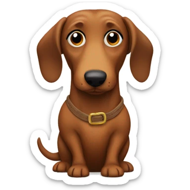 Wiener dog in bear costume sticker