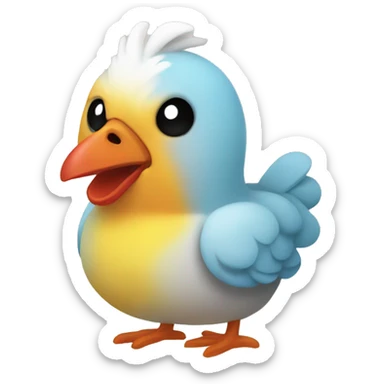 Pollito de colores sticker