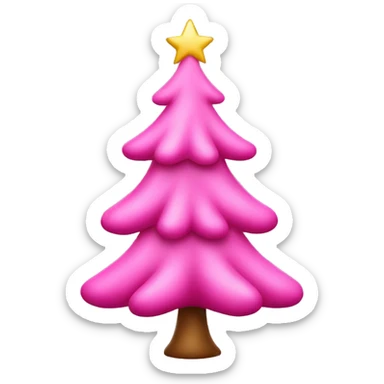 Pink Christmas tree  sticker