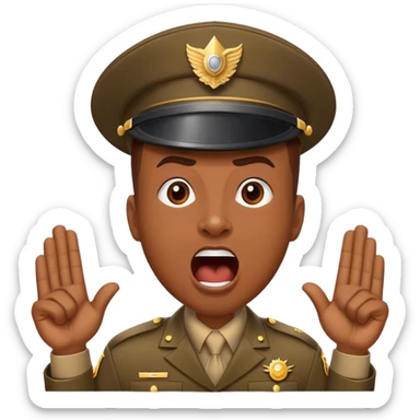 drill seargeant motivating you to be productive sticker