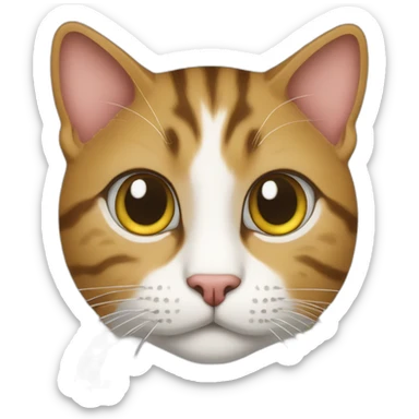 a tabby cat computer scientist sticker