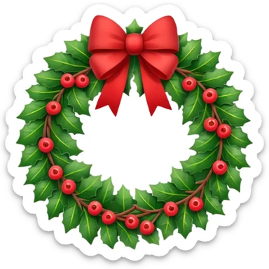 Christmas wreath sticker