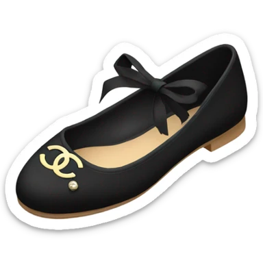 Black Chanel ballet flats sticker