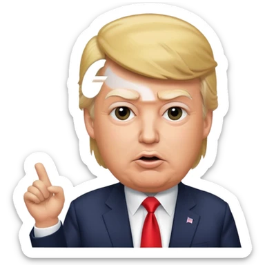 Donald Trump speaking at a rally sticker