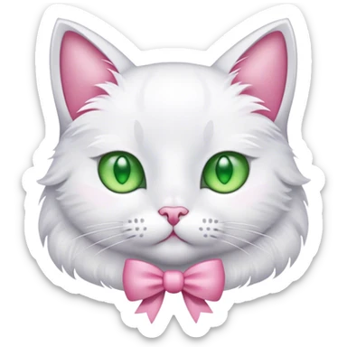 Gato con moño rosado  sticker