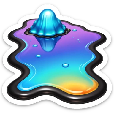 oil spill on floor  sticker