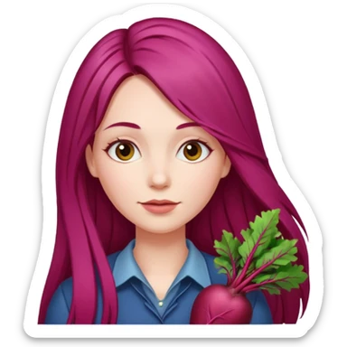 One woman medium length blond highlights hair
One man medium dark skin no hair One woman long beetroot colour hair  sticker