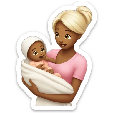 taking care of the baby sticker