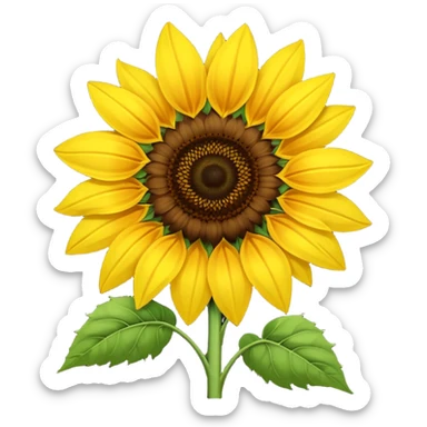 Sunflower yellow wuth dark brown center sticker