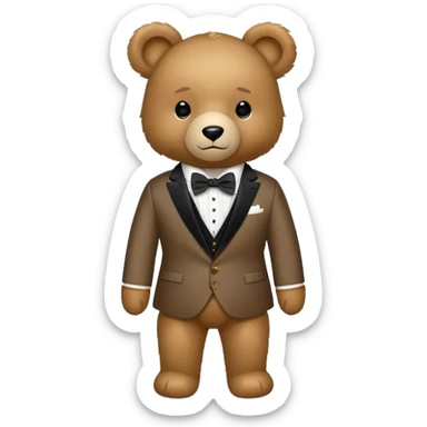 Ralph Lauren Polo Bear teddy bear wearing a suit and bowtie sticker