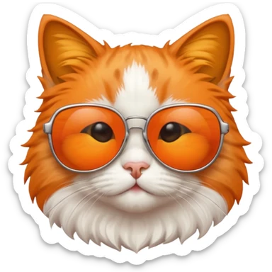Cat with sunglasses sticker