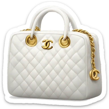 White Chanel bag sticker