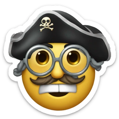 Ronaldo shocked with is two hand on his face and dressed as a pirate with a monocle sticker