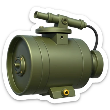 generate a ultra realistic anti-tank mine that can be carried by a drone sticker