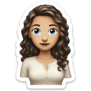 my-beautiful-brunette,-blue-eyed,-with-beautiful-hair, -looks left sticker