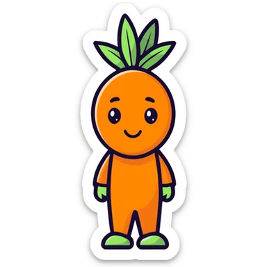 Orange man who looks like a carrot sticker