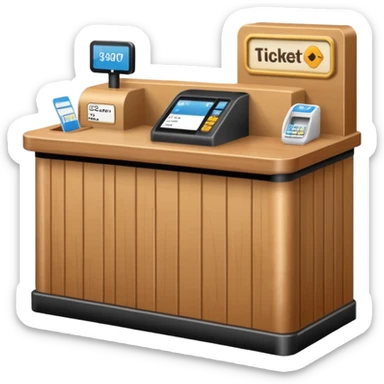 Ticket Check counter  sticker
