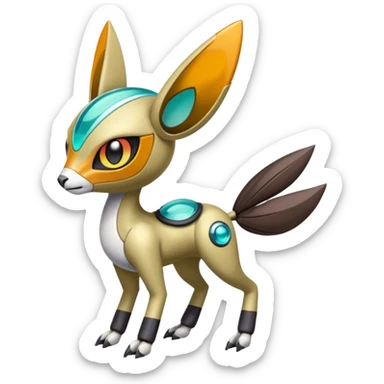 Meloetta-Vernid-Fionbri-Protogen-Pokémon-Digimon-Fakémon-fusion-hybrid-creature sticker