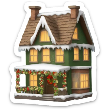 Christmas house sticker