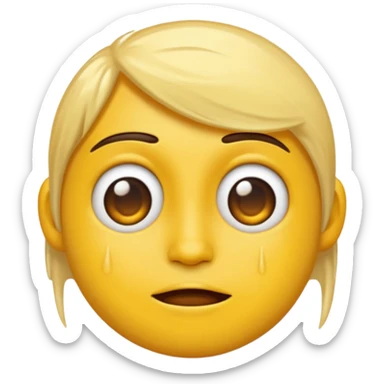 I want the emoji to be dizzy and sweaty and sweaty and transparent with yellow skin color and bold like all emoji’s  sticker